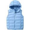 SK Studio Ragazza ragazzo Gilet Piumini Cappotto Con Cappuccio Imbottito Senza Manica da Bambini Zip Up Giubbotto Invernale
