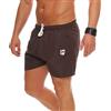 Gennadi Hoppe - Pantaloncini da Bagno Corti per Uomo, Costume da Nuoto, Costume da Bagno, Braun (Brown), XL