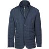 Ciabalù Giacca Uomo Invernale Trapuntata Elegante Giubbotto Imbottito Classico Slim Fit con Pettorina (3XL, Blu)