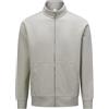 Allthemen Uomo Giacca Zip Maniche Lunghe Jacket Lavorata a Maglia Transizione Felpa Sportiva Collo Alto Beige M