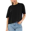 Johnny Urban Maglietta Donna e Uomo Nero - Zoey - Crop Top di Cotone - Heavy Basic T Shirt Estivi - Collo Aderente - Classic Abbigliamento