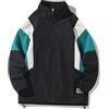 GURUNVANI Guruvani Giacca da uomo patchwork con cerniera completa, giacca a vento vintage varsity, L