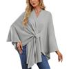 LCDIUDIU Coprispalle Donna,Scialle da Donna con Apertura Frontale Incrociata, Bianco Cashmere Feel, Mantello Lavorato A Maglia in Un Unico Pezzo, Sciarpa Calda Autunnale E Invernale, Elegante Poncho