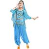 keepmore Danza del Ventre Outfits per Donne, Bollywood Indiano Arabo Carnevale Danza Performance Paillettes Costume