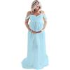 Wamvp Donna Vestiti Premaman Estate Abiti Eleganti Incinte Abito in Pizzo Fotografia Puntelli Fancy Servizio Fotografico per Beach Gonne Fotografiche