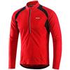 ARSUXEO Maglia da Ciclismo Uomo Manica Lunga Maglia da Mountain Bike Mezza Cerniera Top da Ciclismo Abbigliamento 6031 Rosso L
