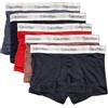 Calvin Klein Boxer Uomo CK Confezione 5 Pezzi Elastico a Vista Cotone Elasticizzato Articolo NB3774A, MVO Bl Ind, shrl, Pom rd, cap rs, spksy, Size L/in 36-38 / cm.91-97