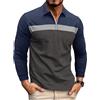 Ryehack Polo Uomo 1/4 Zip Casual Top Manica Lunga Maglietta Raglan Cotone Camicia Golf Regular Fit S-3XL