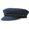 fiebig Berretto Elbsegler per Uomo e Donna | Cappello da Capitano di Linea Classica | Cappello da Marinaio Tradizionale | Berretto con Visiera, Cordoncino e Bottoni di Ancoraggio (59-L, Blu)
