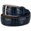 Emila Cintura uomo blu da cerimonia elegante cinta artigianale classica stampa cocco o coccodrillo per abito x pantalone classica lavoro business con fibbia 3,5 cm 35 mm 100 Vera Pelle Blu