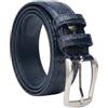 CM Conte Massimo Conte Massimo Cintura Uomo Donna in Vera Pelle Effetto Cocco, Fibbia Nickel Free, Made in Italy, Altezza 3,5 cm, Con Scatola