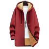 oneforus Giacche in Pile da Uomo Geometria Stampata in 3D con Zip Giacca con Cappuccio a Maniche Lunghe Foderata in Sherpa Abbigliamento Invernale
