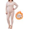 RCLONGEU Intimo Termico Donna Invernale, Caldo Manica Lunga Maglia Termica e Pantaloni - Completo Tuta Termica Funzionale Set Termico Donna per Sci Ciclismo Corsa Allenamento (Beige,6XL)
