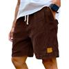 uxxnjfg Bermuda Uomo Estivi Cotone Pantaloni Uomo Estivi Corti Pantaloncini Cargo Tuta Pantaloncini Basket Eleganti Leggero Pantaloni con Tasche Abbigliamento Sportivo Shorts L Marrone