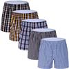 MOACC M 5 Paia Boxer Uomo Cotone Biologico 100% Fantasia, Mutande a Pantaloncino, Comodi, Leggeri e Traspiranti(5 Pack-T2,XL)