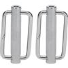 Pissente 2 fibbie a scorrimento, in acciaio inox 316, rettangolari, regolabili, zigrinate, fibbie a rotelle, resistenti all'usura, per cinghie, cinghie con fibbia, collari per cani,