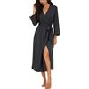 PrinStory Accappatoio da Donna Leggero con Maniche a 3/4, con Scollo a V, Kimono