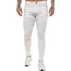 989Zé ENZO Pantaloni da uomo super skinny Sim Fit Stretch Jeans Denim EZ326, bianco, W32 / L34
