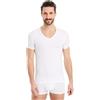 FINN Maglietta Intima Business Uomo a Manica Corta con Scollo a V - Maglia Sottogiacca in Originale Tessuto Lenzing® Modal - La T-Shirt Perfetta sotto Camicia e Abito Bianco 3XL