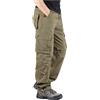 uxxnjfg Offerta del Giorno, Pantaloni Cargo Uomo Lavoro Termici Militari Pantaloni Tasconi Laterali Tattici Eleganti Larghi Abbigliamento Leggeri Cotone Softshell Clothing Giallo terroso M