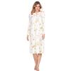 e.Femme® Camicia da Notte da Donna Kate 1029 in 100% Cotone, Crema/Arancione 44