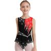 Freebily Body Ginnastica Ritmica Bambina Danza Classica Balletto Leotards Rosso 11-12 anni