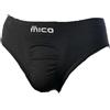 MICO Slip Sportivi da Uomo, Odor Zero Ionic+® P4P Skintech - 100% Made in Italy - IN01786 (II, Nero)