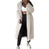 Generico Felpa Con Cappuccio Donna Cappotti Donna Cappotto Da In Orsetto Da Autunno Inverno Casual Plus Size Giacca Lunga Spessa E Calda Giacca Oversize Giubbotto Invernale White M