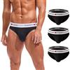 Summer Code Slip Hipster Uomo Intimo Mutande in Cotone Comode e Traspiranti Male Underwear, Pacco da 3 Nero, M