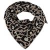 Zwillingsherz Sciarpa triangolare Stola con cashmere e lana per bambini, ragazze, ragazzi, bambini, sciarpa in cashmere di alta qualità con stampa leopardata, perfetta per estate, autunno, inverno