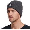 TOP-EX PolarWool 100% lana merino, berretto invernale caldo per uomo e donna, antivento, traspirante, nero, M-XXL
