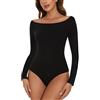 COMFREE Body Body da donna elegante girocollo a maniche lunghe per il tempo libero elegante a maniche lunghe secondo skin