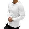 Muscle Cmdr Maglia Uomo Manica Lunga/Corte,Maglia Termica Uomo Manica Lunga,Cotone Camicie Muscolari Slim Fit（Bianco/2XL）