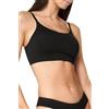 Goldenpoint Donna Intimo - Parte Alta del Completo Intimo - Brassière Seamless Active con Imbottitura Removibile e Spalline Regolabili Taglia M Colore Nero