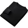 OWEIEYEU Maglione senza cuciture in 100% lana merino da uomo maglione girocollo maglione senza cuciture tinta unita maglione di base