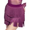 SEAUR Gonna da ballo latino da donna con frange, gonna con pantaloncini, spacco, abbigliamento da ballo per allenamento, Tango Rumba Cha Cha Samba, lunghezza gonna 43-46 cm - EU S-XL = (Asia M-2XL