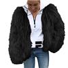 KHIRVWL Cappotto Pelliccia Invernale Donna Cappotto Pelliccia Sintetica Caldo Invernale a Maniche Lunghe Cappotto Pelliccia Sintetica Con Cappuccio Cappotto Pelliccia Sintetica Parker