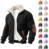 Generico Giacca Uomo Invernale Pile, Felpa con Cerniera Doubleface Micropile Peluche - Giubbotto Antivento Termico Elegante Lavoro Cappotto per Lavoro e Casual