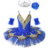 Aislor Abito da Ballo Ballet Elegante Ragazze Vestito da Danza Classica Bambina Vestito da Balletto Lago dei Cigni Leotard Body da Ballerina Senza Manica Tutu Dancewear