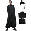 SDXLV Costume da anime per cosplay, kimono, vestaglia, Geto Suguru, cosplay, uniforme, costume di Halloween e anime con parrucca (nero, A, S)
