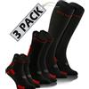 sesto senso 3 Paia di Calzini Sportivi MIX Nero - Corti alla Caviglia al Polpaccio e Lunghi a Compressione Multisport Unisex 43-47 Black