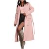 Generisch Trench impermeabile da donna lungo antivento tinta unita con cinturino regolabile elegante alla moda giacca casual outdoor
