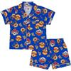 Paw Patrol, Chase Marshall Rubble, 100% Cotone con Bottoni Pigiama a Maniche Corte, Blue, 5-6 Anni: 116cm, Blu