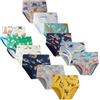 LeQeZe Slip Bambino in Cotone Intimo 4-5 Anni Mutande Ragazzo Confezione da 12 Pezzi (Boys Briefs 05,Etichetta del Produttore 120)