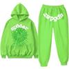 Silver Basic Donna Felpa con Cappuccio Ampia Casual Pullover Spider Hoodies Set Y2k Vintage Tracksuit Hip Hop Spider Web Hoodie S,LVSBSP 17-2