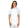 tessile astorino RICAMO 0 - Giacca Cuoca Donna - Bianca e Marrone - 100% Cotone - Manica Corta - Casacca Chef per Ristorante e Cucina - Made in Italy (M)