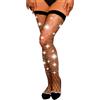 Fohevers Calze a rete da donna luccicanti a rete, elasticizzate, glitterate, con strass, Nero , Taglia unica