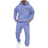 Celucke Tuta Uomo Completa Felpa con Cappuccio + Pantaloni Y2K Streetwear Tuta Felpata Tracksuit Baggy Invernale Cotone Comodo per Casual Fitness Jogging Gym M-3XL