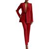 Kobilee Tailleur Donna Eleganti Cerimonia Pantaloni e Giacca 2 Pezzi Taglia Forti Estate Tailleur Blazer Casuale Chic Ufficio e Lavoro Completi Donna Comode Tuta Elastici in Vita Maniche Lunghe Plus Size