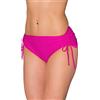 Aquarti Slip Costume Donna con Laccetti - Slip Bikini Donna Regolabile con Arricciatura, Rosa, 42